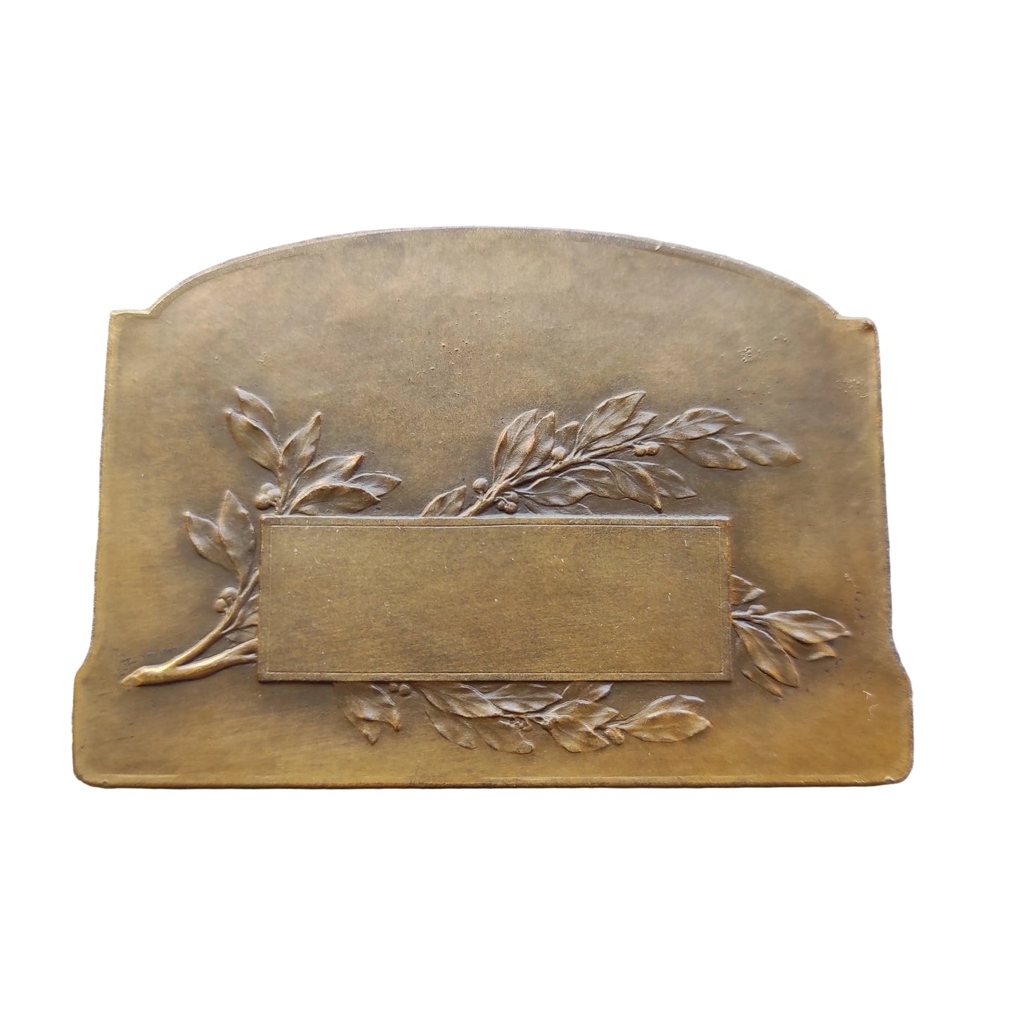 1906 Placa de automóvil en bronce de Coudray 65 x 45 mm 74,6 gr