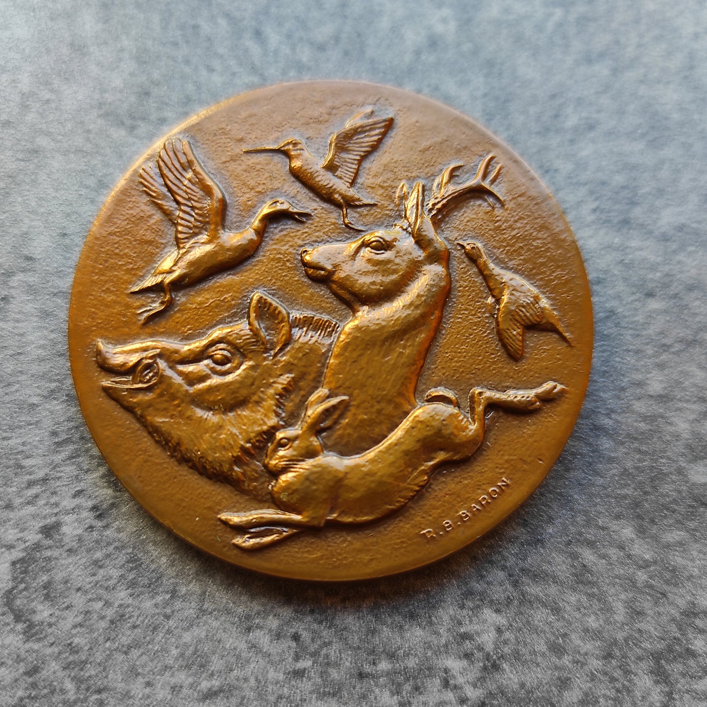 Medaille Fédération Départementale des Chasseurs 49 mm 69.2 gr