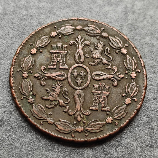 Espagne 8 Maravedis 1775 Carlos III 11.28 gr