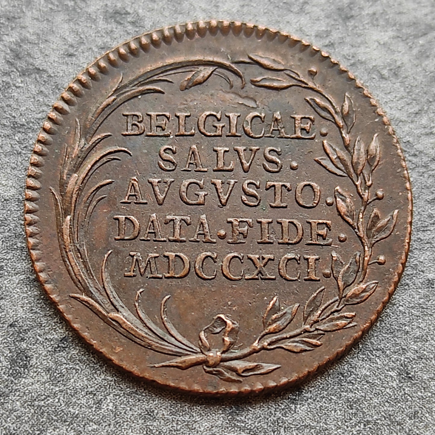 Pays Bas Autrichiens Liard 1791 Leopold II 21 mm 3.14 gr