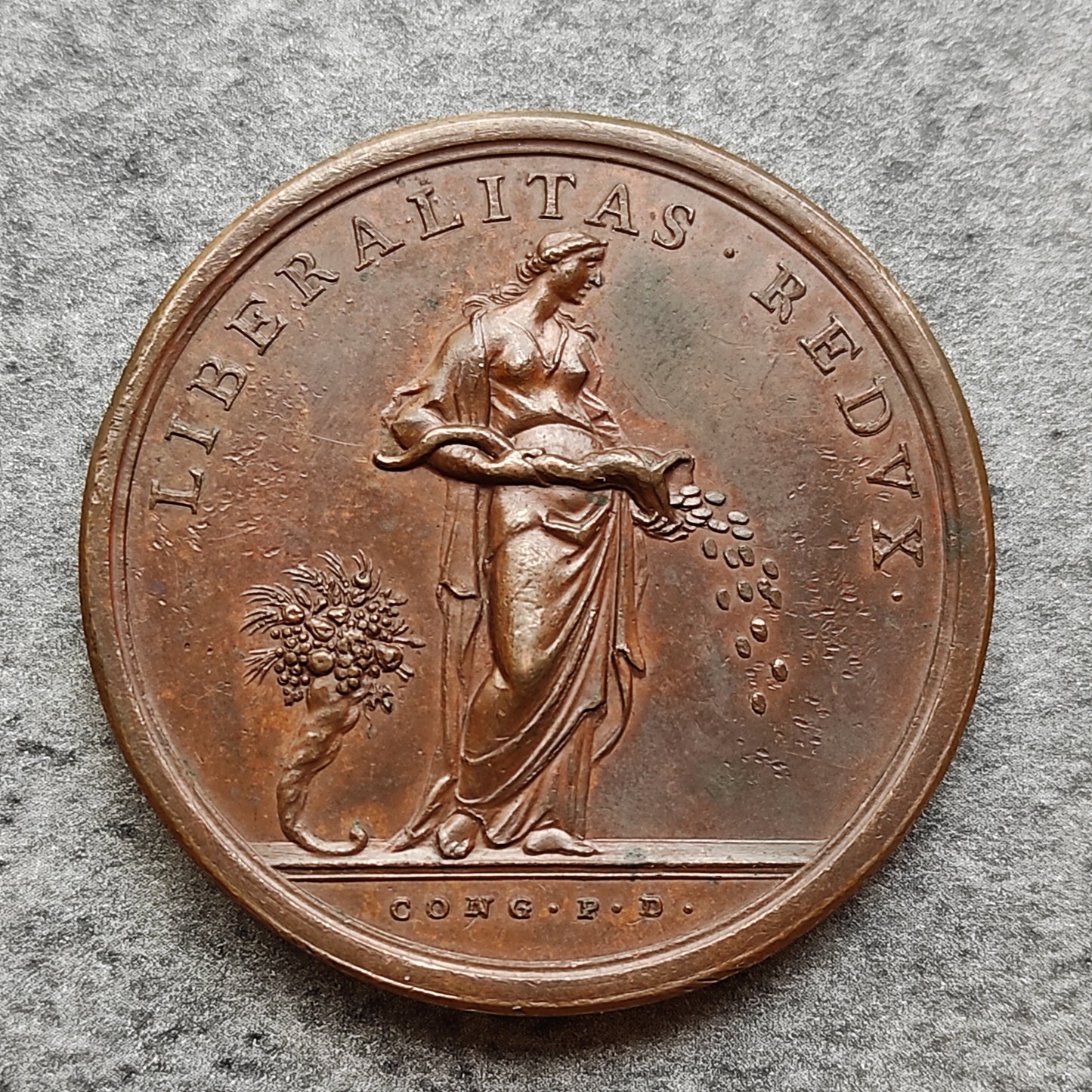 Vatican et Etats Pontificaux Médaille Clemens XIII (1758-1759) Liberalitas Redvx Par Cropanese 43 mm 30.51 gr