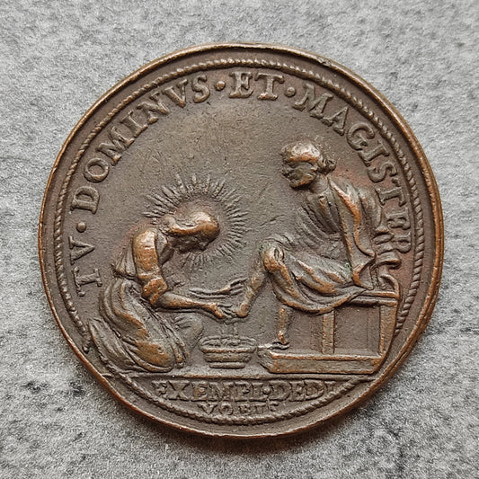 Vatican et Etats Pontificaux Médaille Clemens X (1670-1676) Tv Dominvs Et Magister Anno VI 1675 40 mm 21.13 gr