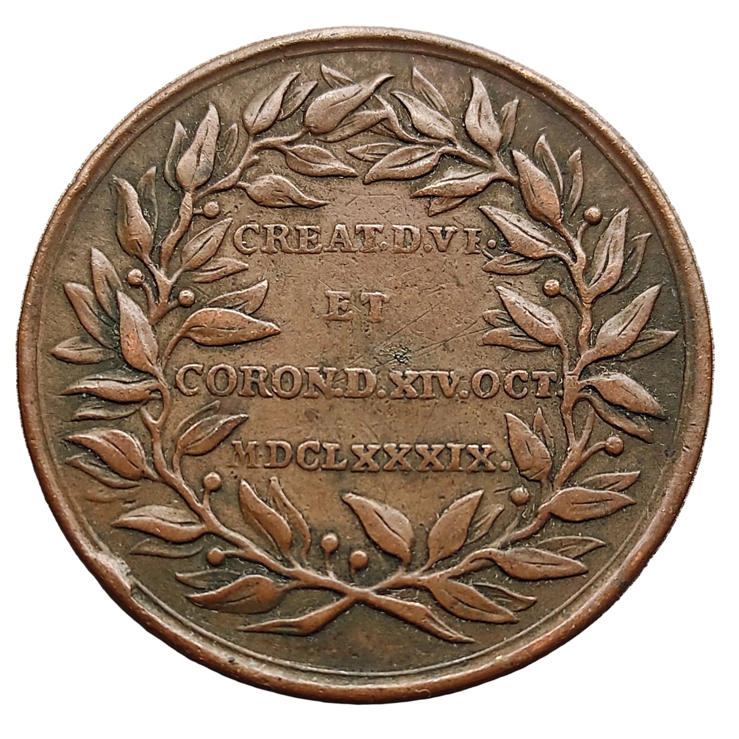Vatican et Etats Pontificaux Médaille Alessandro VIII (1689-1691) Creat.D.VI et Corond XIV Oct 1689
