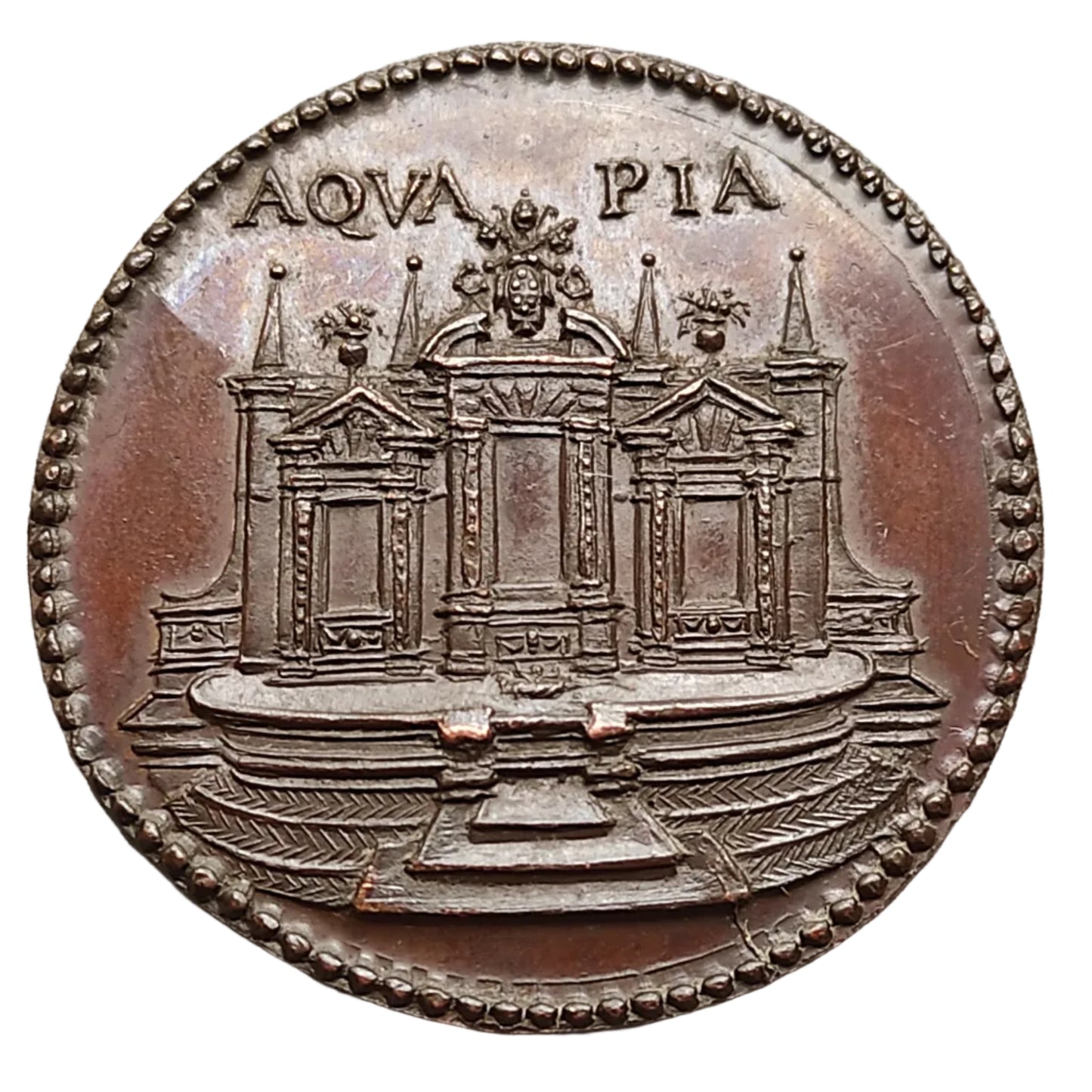 Vatican et Etats Pontificaux Médaille Pio IV (1559-1565) Aqua Pia 33 mm 20.90 gr