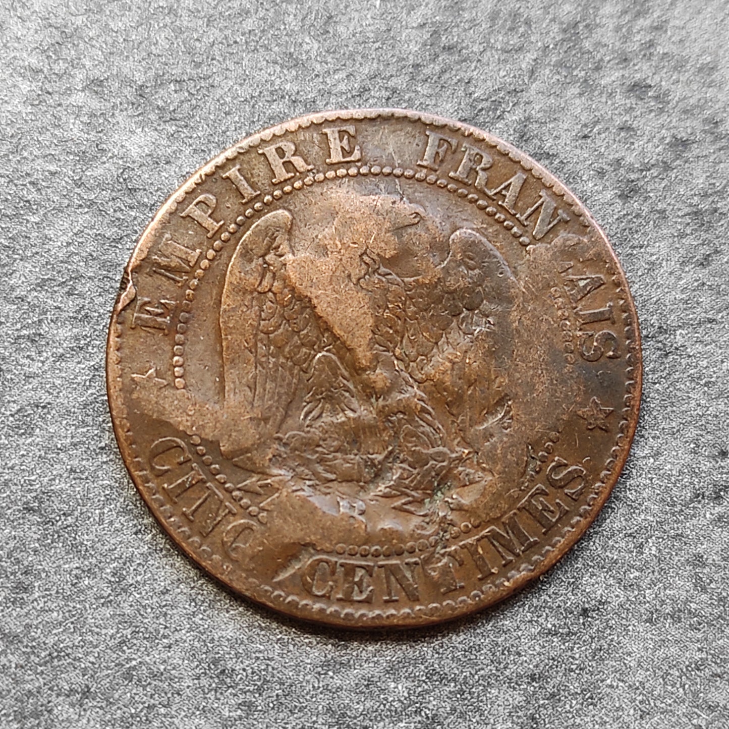 Napoléon III (1852-1870) 5 centimes 1856 satirique
