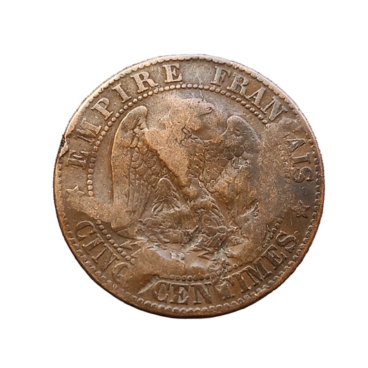Napoléon III (1852-1870) 5 centimes 1856 satirique