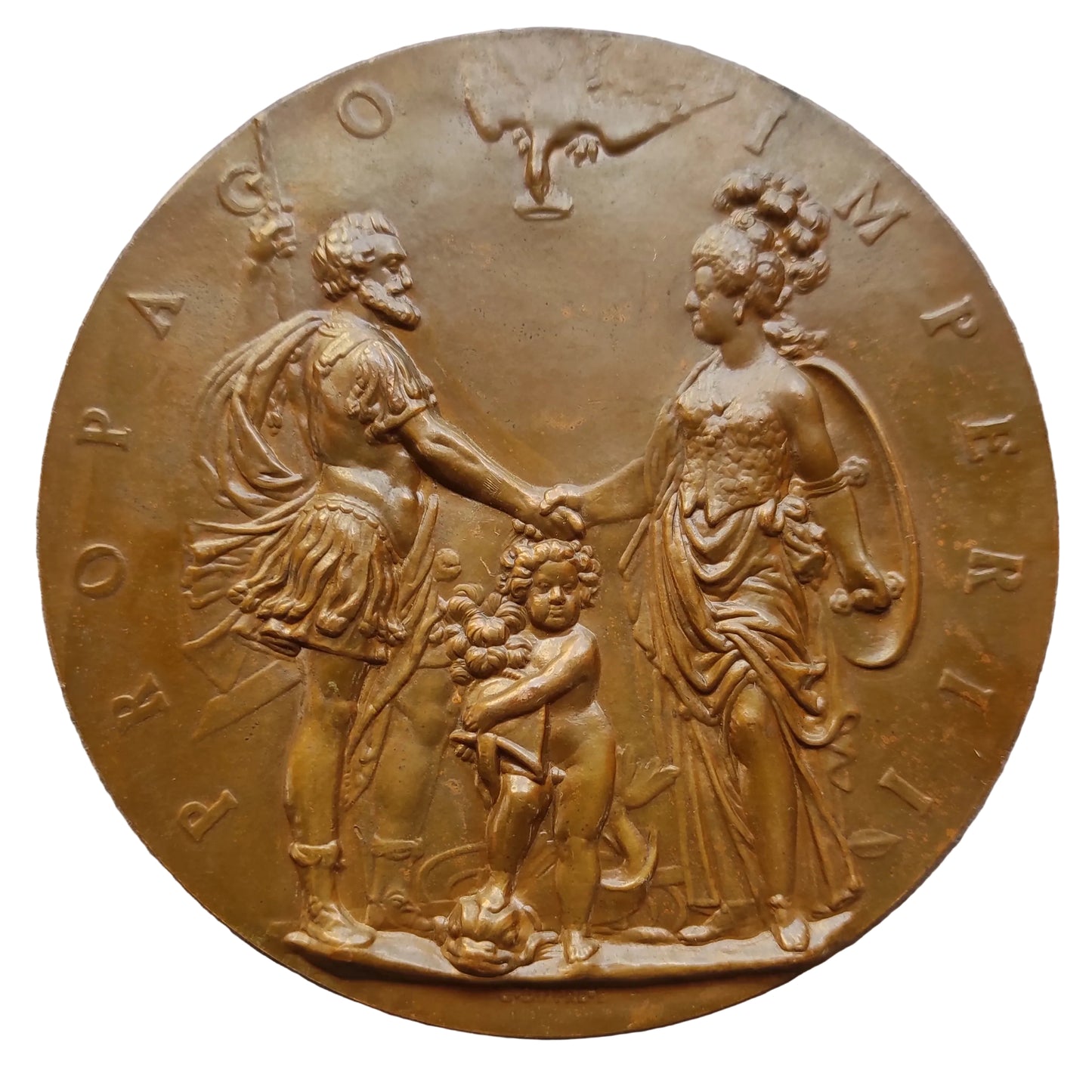 Medalla Enrique IV Propago Imperii 100 mm 453,92 gr Bronce