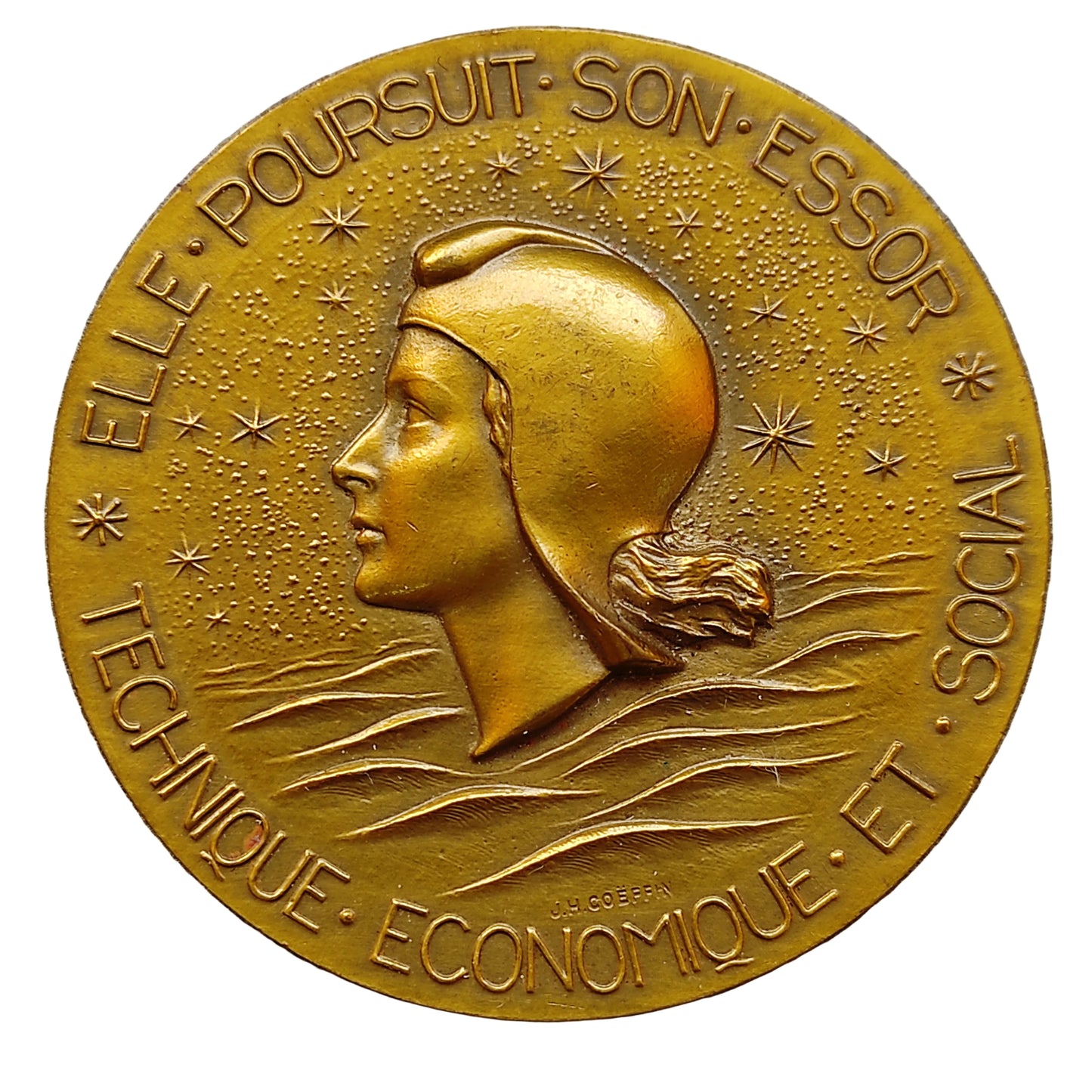 Médaille Compagnie générale Transatlantique Le France 1962 Bronze 53 mm 70.07 gr