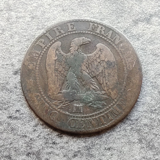 Napoléon III 5 centimes 1857 MA Marseille 4.62 gr