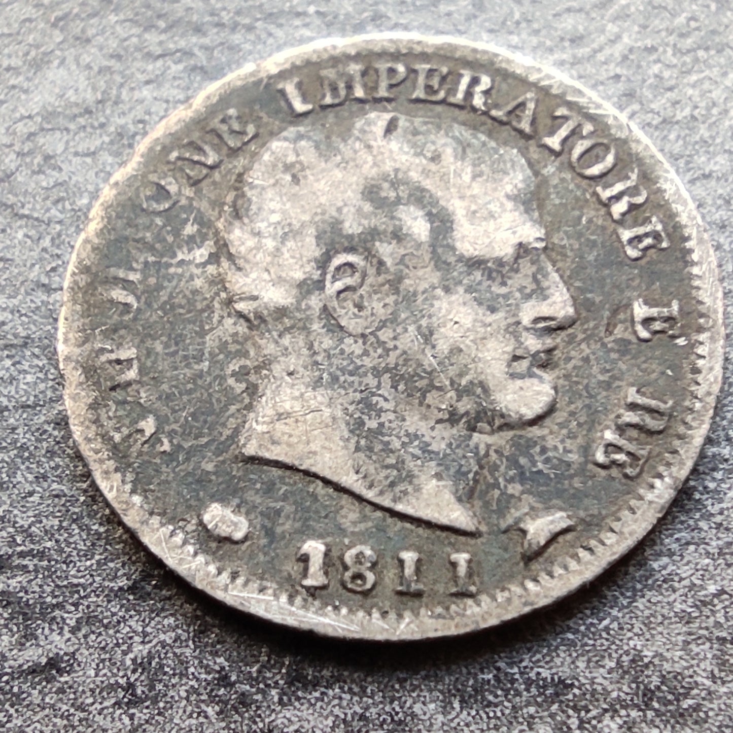 Napoléon Ier 5 soldi 1811 Milan Regno d'Italia Argent 1.18 gr