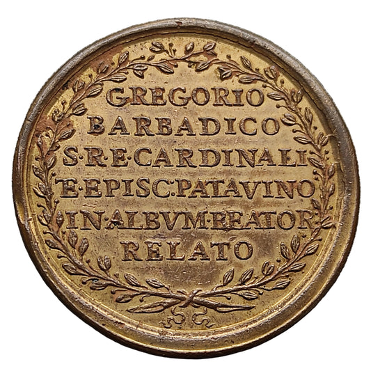 Medaille papale Clément XIII 1761 Gregorio Barbadico 35 mm 16.81 gr
