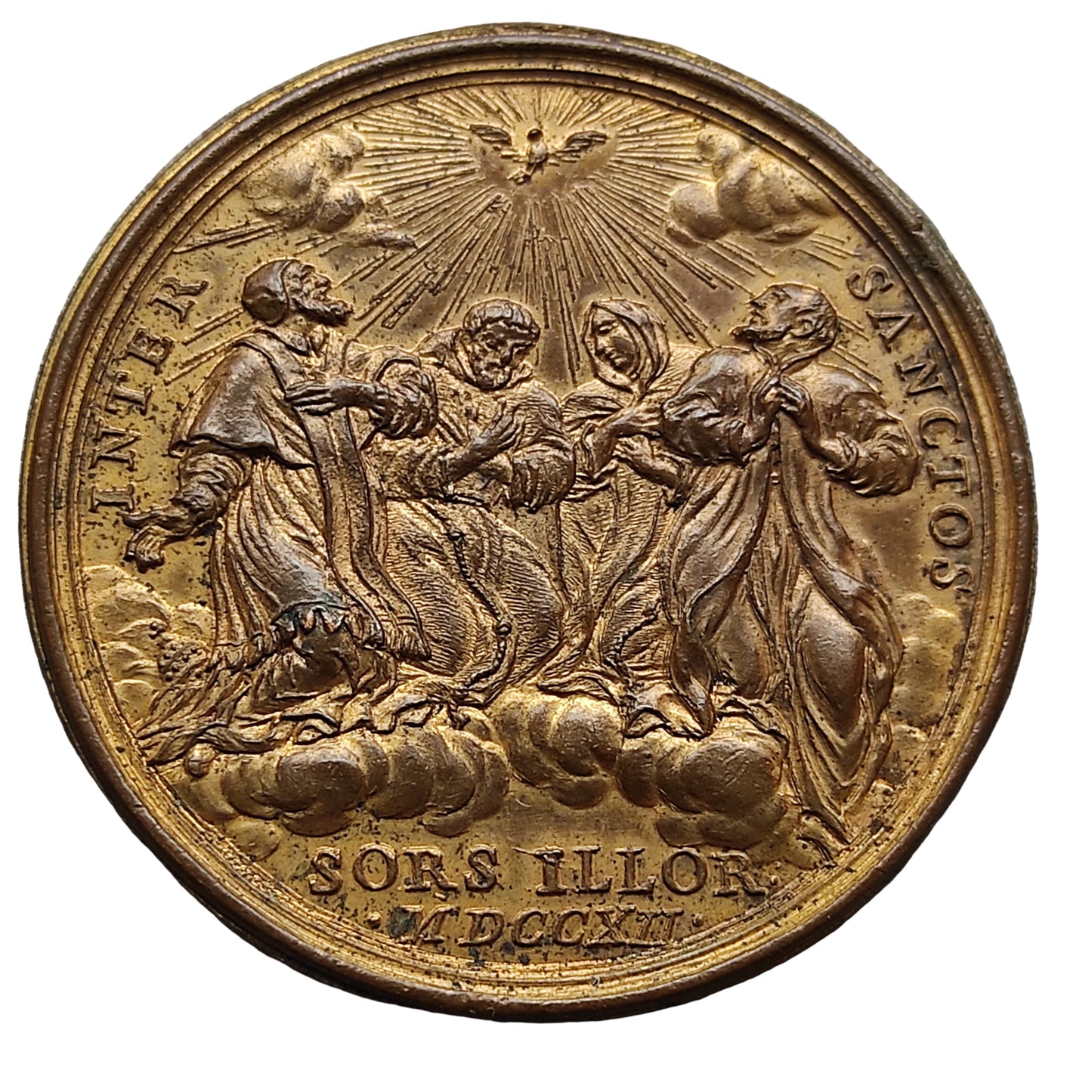 Médaille papale Clément XI 1712 Inter Sanctos Sors Illor 40 mm 23.03 gr