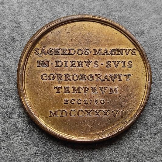 Médaille Papale Clement XII 1736 Sacerdos Magnus 39 mm 20.36 gr