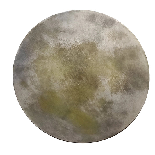 Medaille uniface Par Thenot. Enfant jouant de le flute. Bronze argenté. 55 gr 50 mm