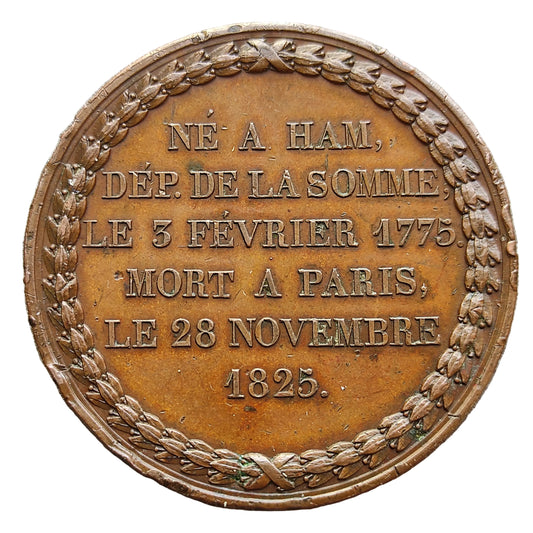 Médaille Le General M.S Foy Né à Ham (Somme) 63.87 gr 50 mm