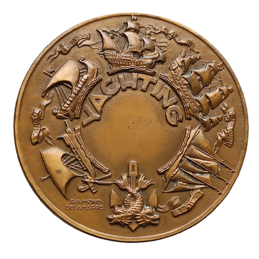 Médaille Yachting par Delamarre en bronze 82.82 gr 50 mm