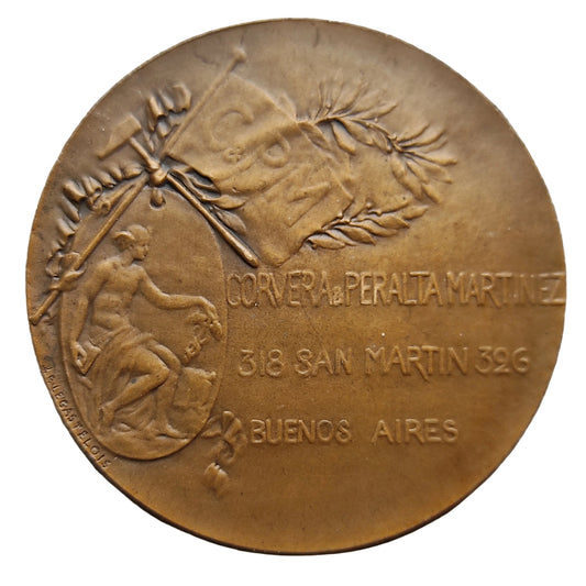 Médaille Argentine 1810 1910 Corvera & Peralta Martinez Buenos Aires 35.04 gr 40 mm