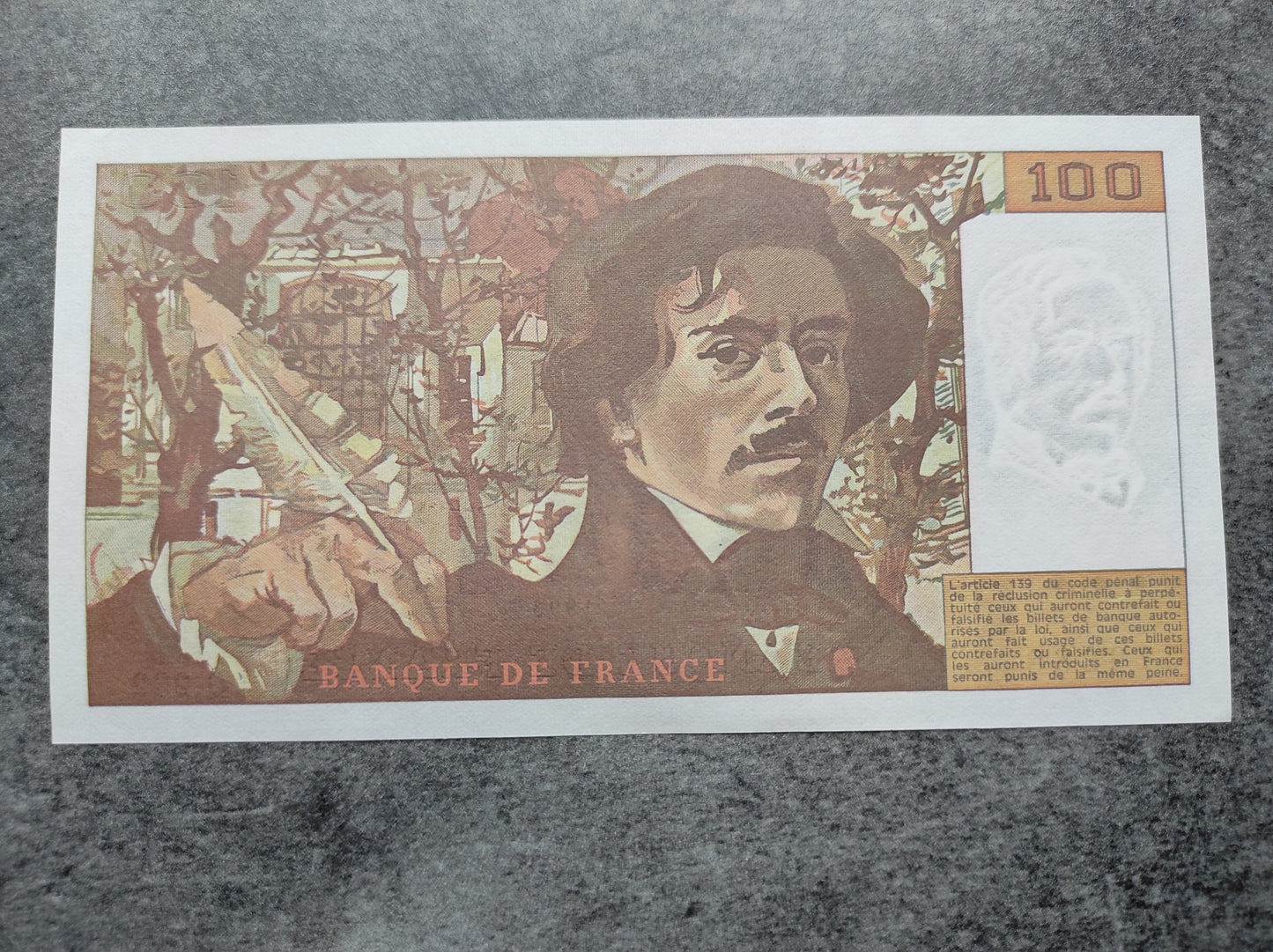 France Billet Neuf de 100 Francs Eugène Delacroix 1993