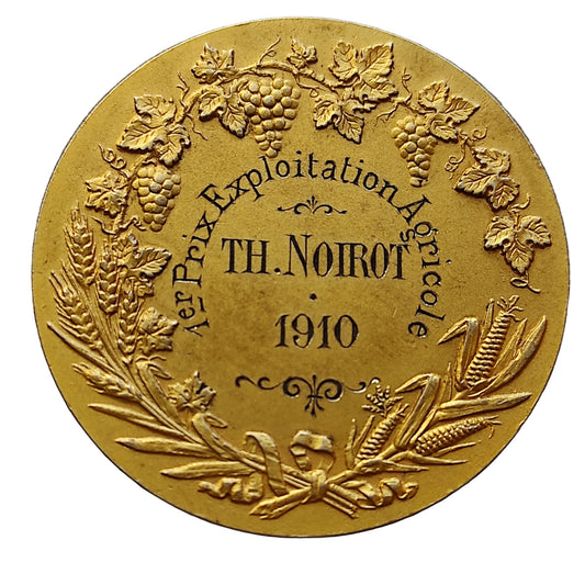 Medalla 1º Premio Explotación Agraria 1910. Vermeil. 37,7g 40mm