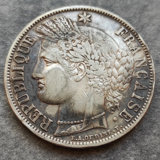 Cérès 5 Francs 1850 A Paris Argent 24.8 gr