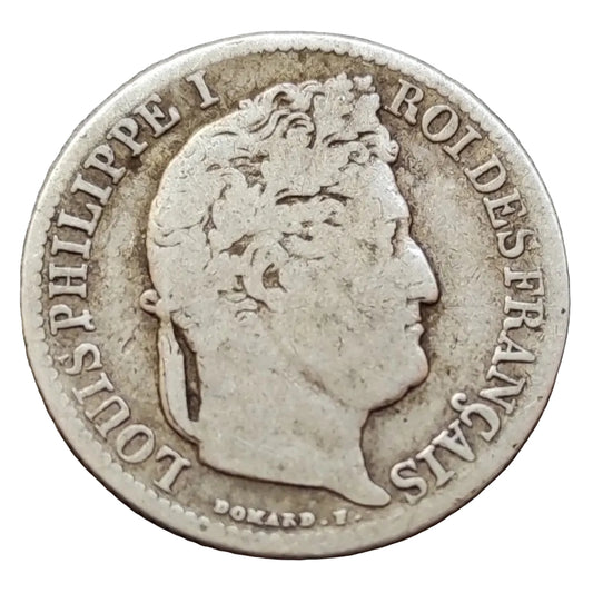 Louis-Philippe Ier (1830-1848) 1/2 Franc 1843 K Bordeaux Argent