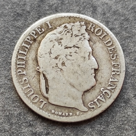 Louis-Philippe Ier (1830-1848) 1/2 Franc 1843 K Bordeaux Argent