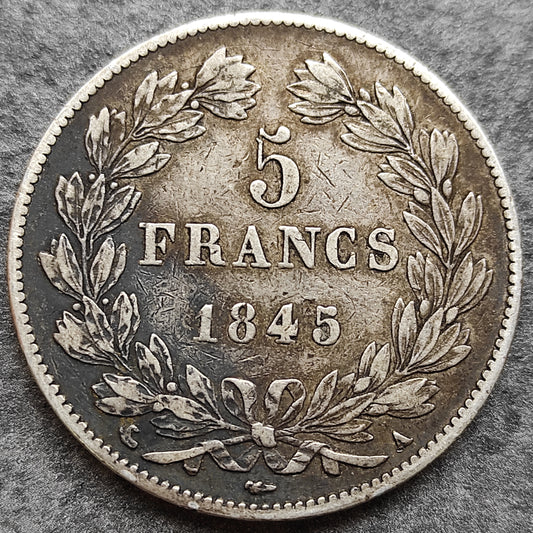 Louis Philippe (1830-1848) 5 Francs 1845 A Paris Argent