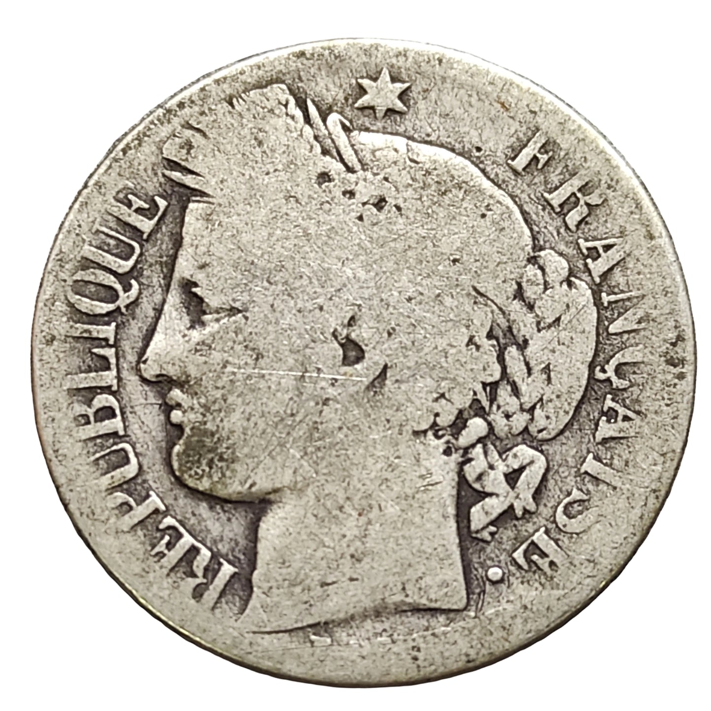 Cérès 1 Franc 1849 A Paris Argent