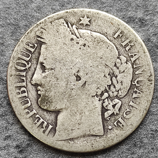 Cérès 1 Franc 1849 A Paris Argent