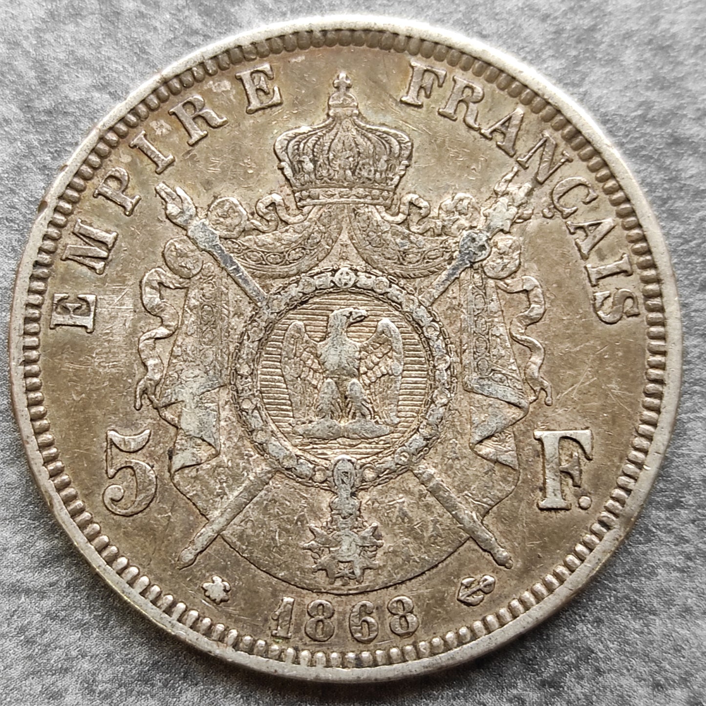 Napoléon III (1852-1870) 5 Francs 1868 A Paris Argent