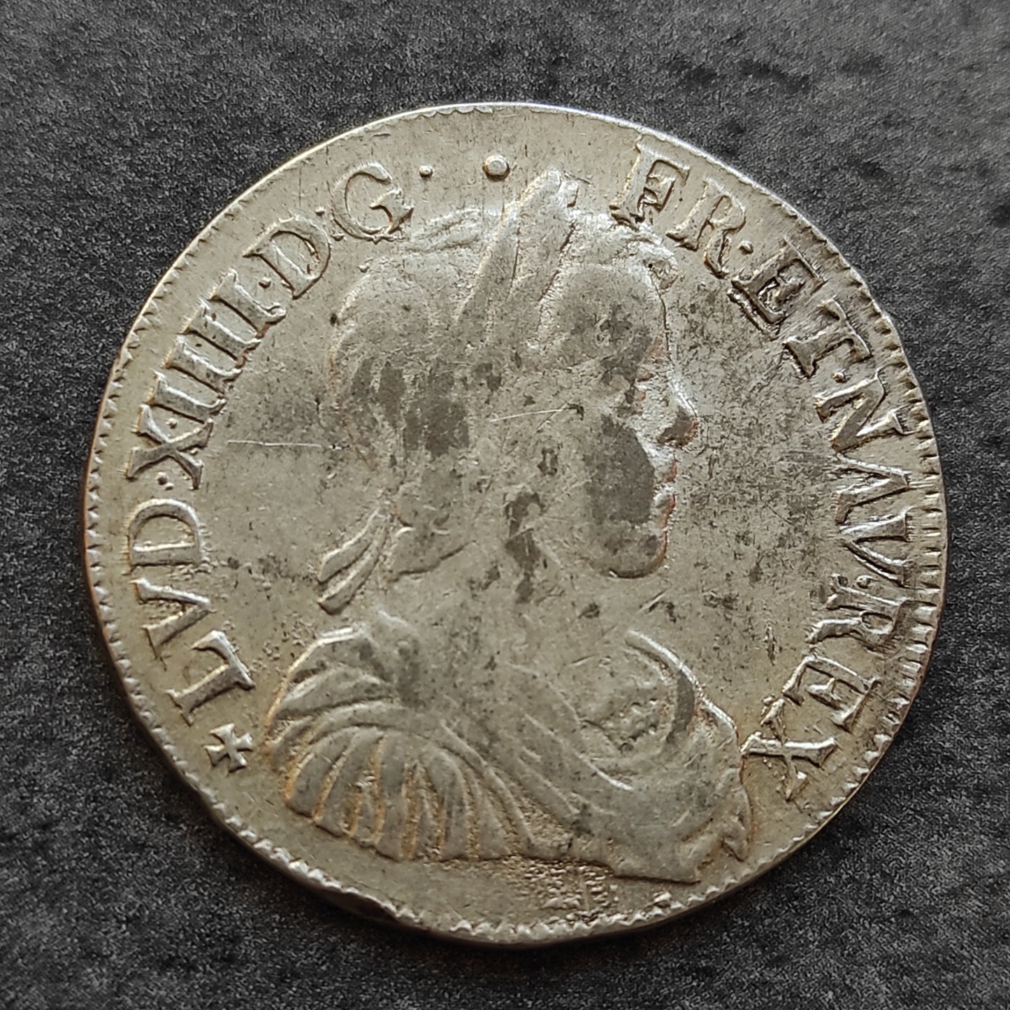 Louis XIV (1643-1715) Demi écu 1653 T Nantes 13.51 gr