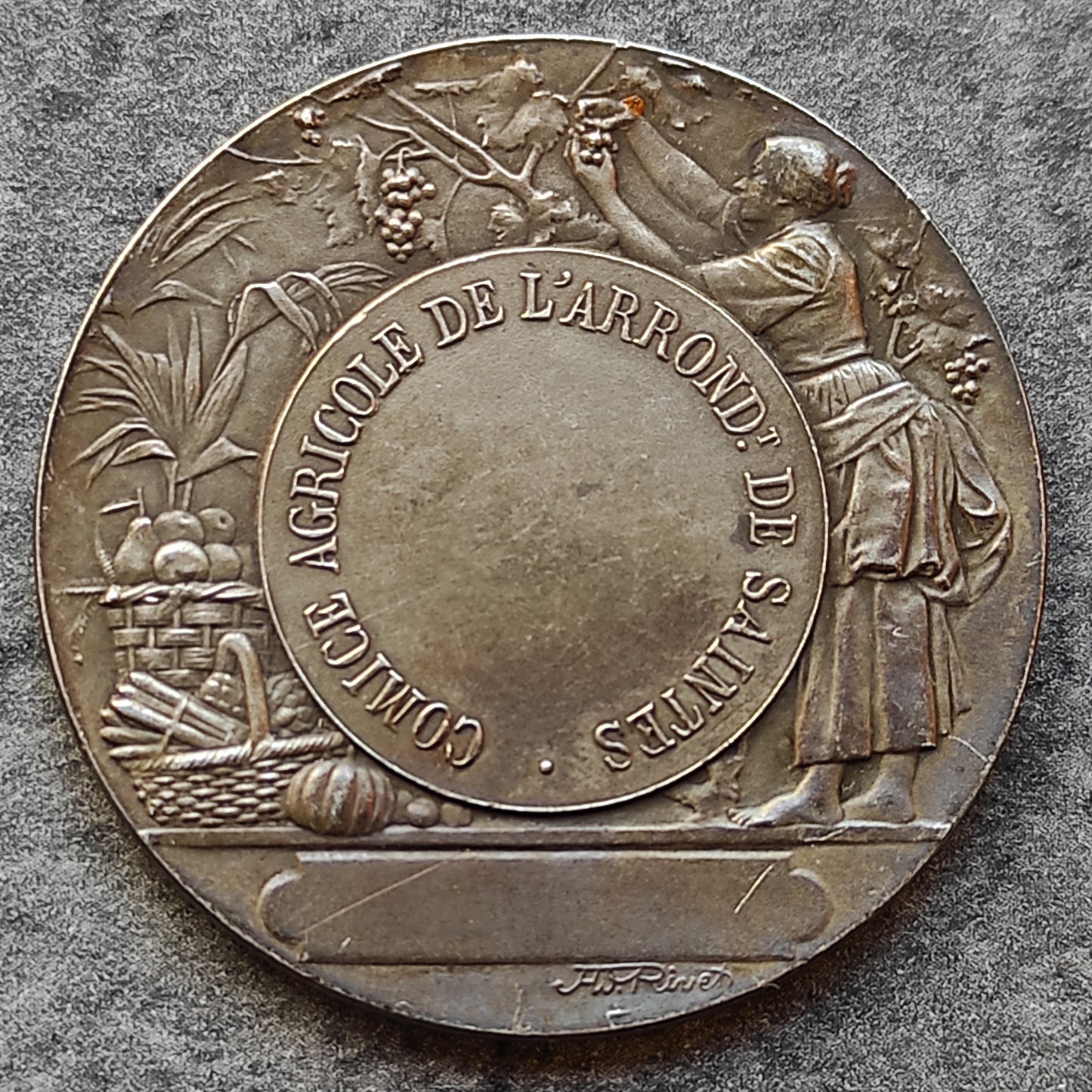 Médaille Comice Agricole Arrondissement de Saintes. Argent. 21.96 gr