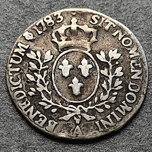 Louis XVI (1774-1792) 1/20 ème d'écu au buste fort 1783 A Paris. Argent. 1.40 gr