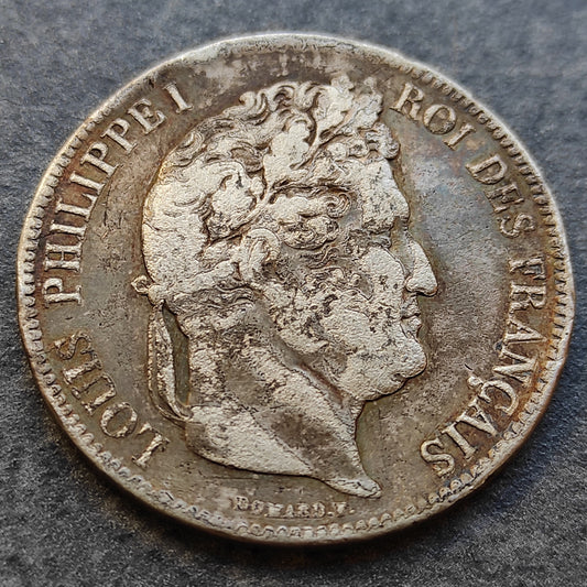 Louis-Philippe Ier (1830-1848) 5 Francs 1835 MA Marseille. Argent 24.56 gr
