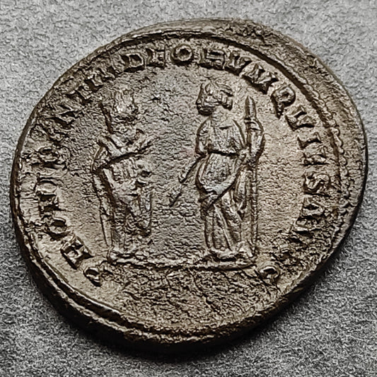 Dioclétien (284-305) Follis PROVIDENTIA DEORVM QVIES AVGG Londres 10.26 gr