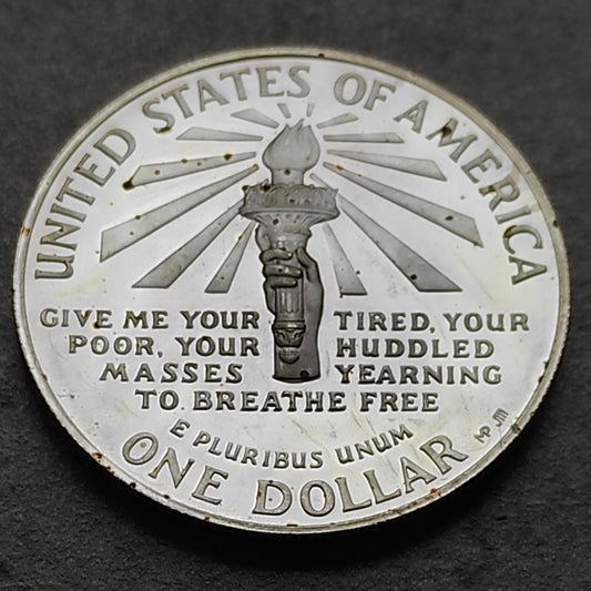 États-Unis 1 Dollar 1986 Statue de la liberté Ellis Island Argent 26.73 gr 38.1 mm USA