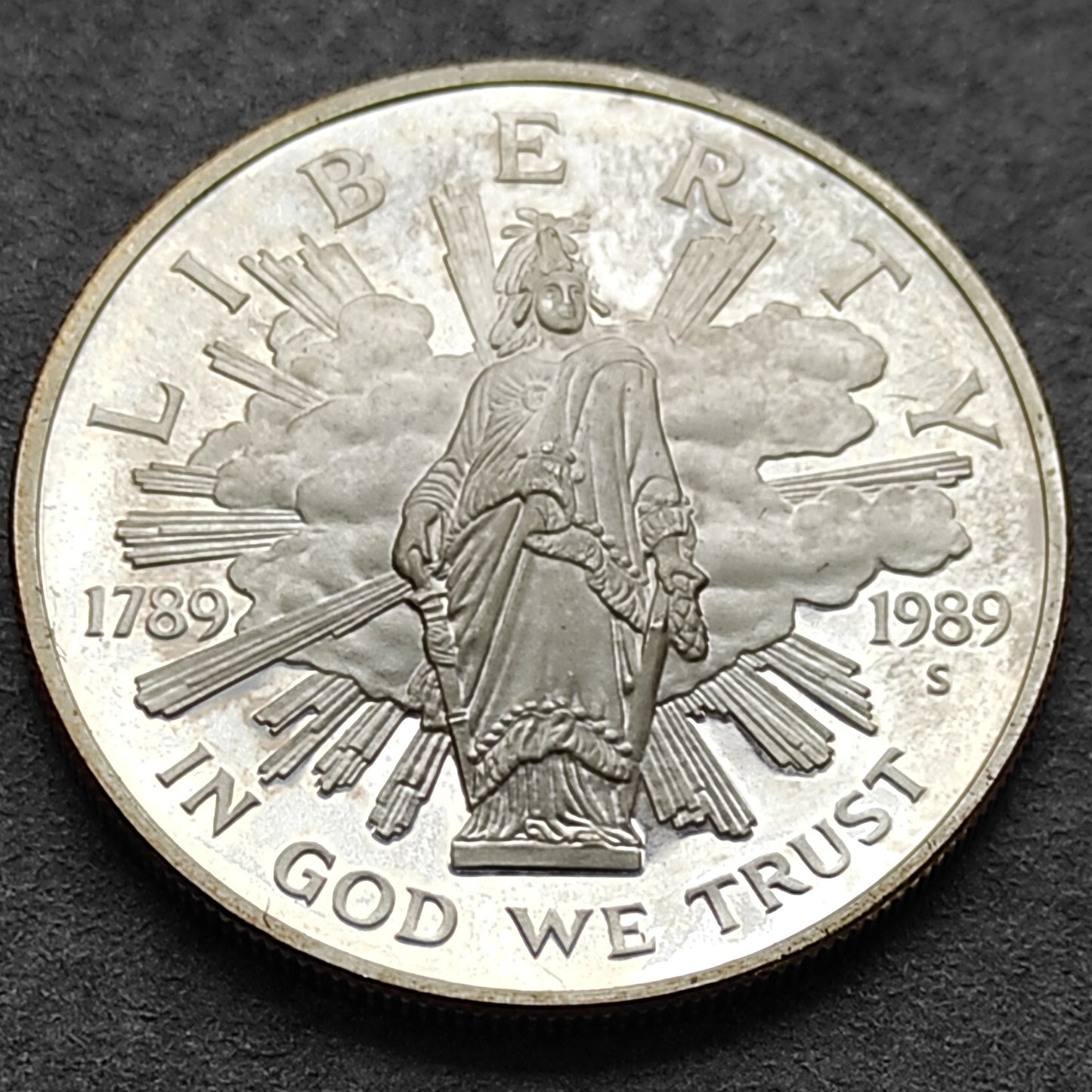 États-Unis 1 Dollar 1989 Congrès Argent 26.73 gr 38.1 mm USA