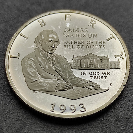 États-Unis Half Dollar 1993 Déclaration des droits du citoyen Argent 12.5 gr 30.6 mm USA