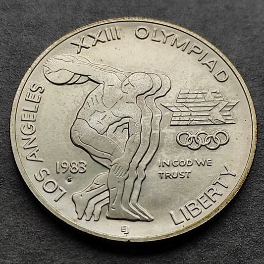 États-Unis 1 dollar 1983 XXIIIe Olympiades Los Angeles Argent 26.73 gr 38.1 mm USA