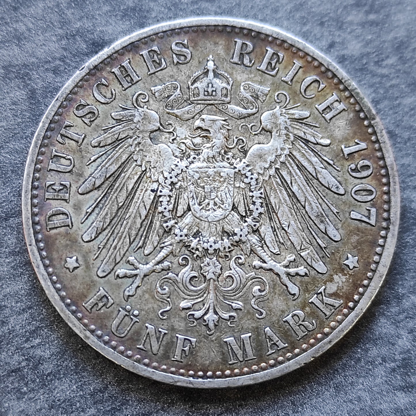 Allemagne 5 Mark 1907 Argent Wilhelm II