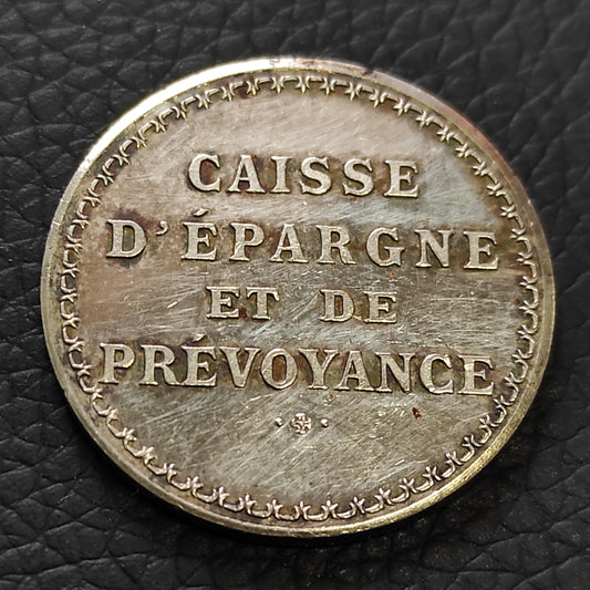 Jeton Ville de la Rochelle Caisse d'épargne et de prévoyance. Argent. 9.83 gr