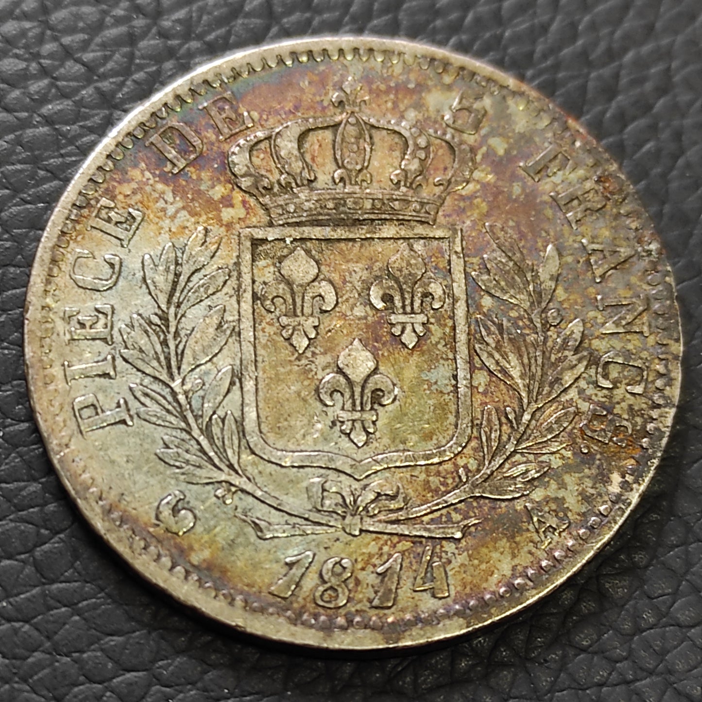 Louis XVIII (1814-1826) 5 Francs 1814 A Paris. Argent. 24.61 gr