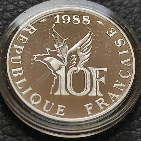 10 francs 1988 Roland Garros. Money beautiful test be. 12 gr 26 mm