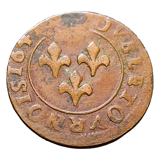 Principauté d'Orange - Frédéric Henri de Nassau - Double Tournois - 1641 - 2.92 gr