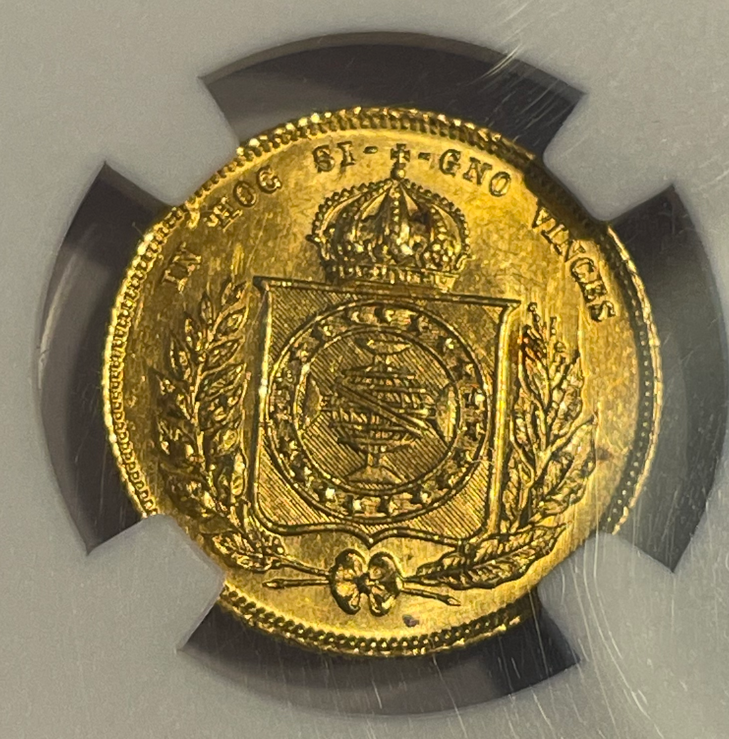 Brésil - Petrus 2 (1831-1889) 5000 Reis 1855 NGC MS63