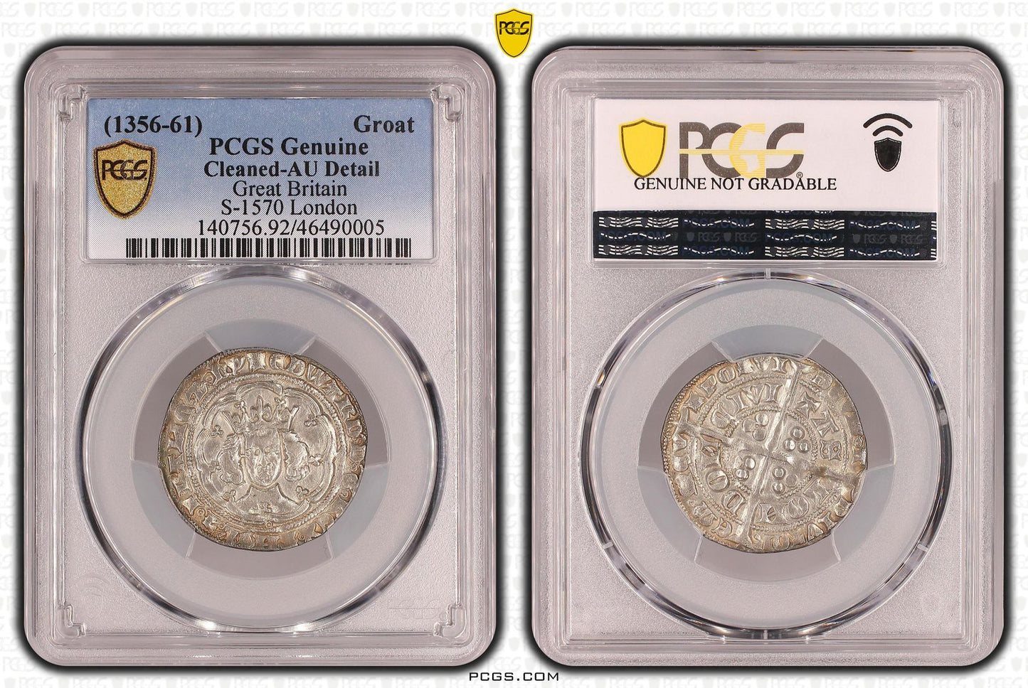 Angleterre - Great Britain - Edwards III (1327-1377) Groat (1356) Londres PCGS SUP