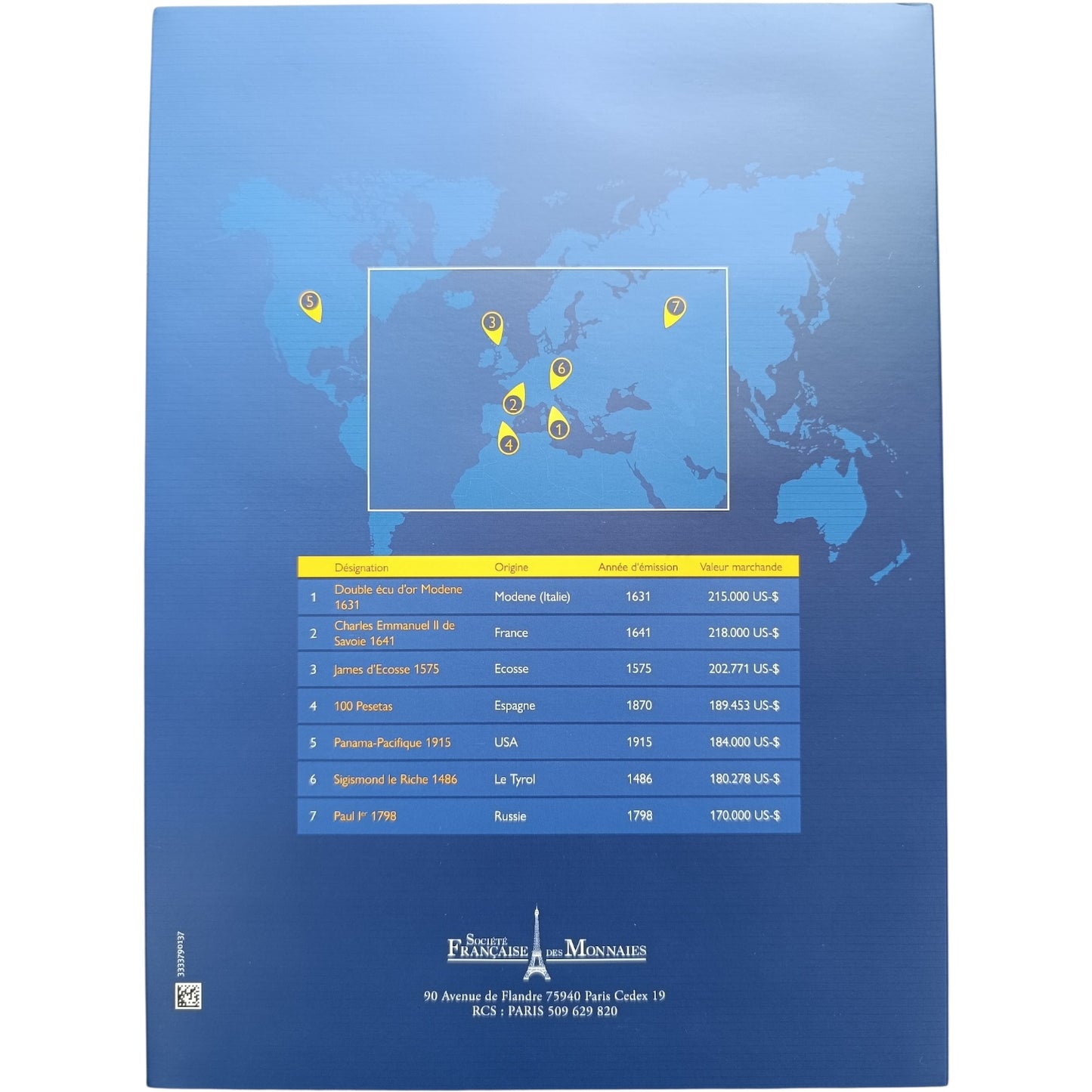 Coffret Îles Salomon 2019 7 pièces de 10 Dollars 1/100ème Once Or .999 BE