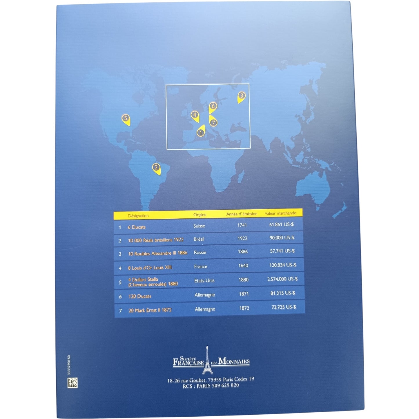 Coffret Îles Salomon 2020 7 pièces de 10 Dollars 1/100ème Once Or .999 BE