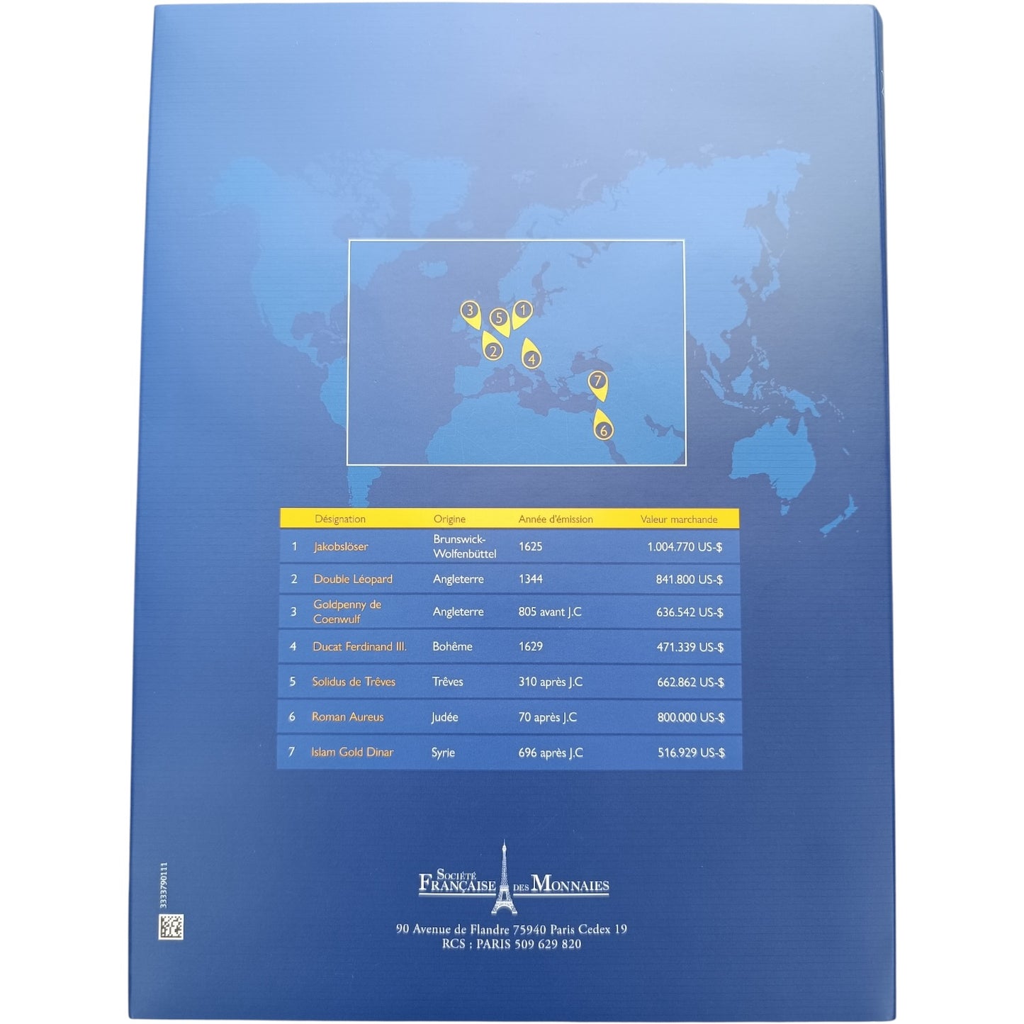Coffret Îles Salomon 2018 7 pièces de 10 Dollars 1/100ème Once Or .999 BE