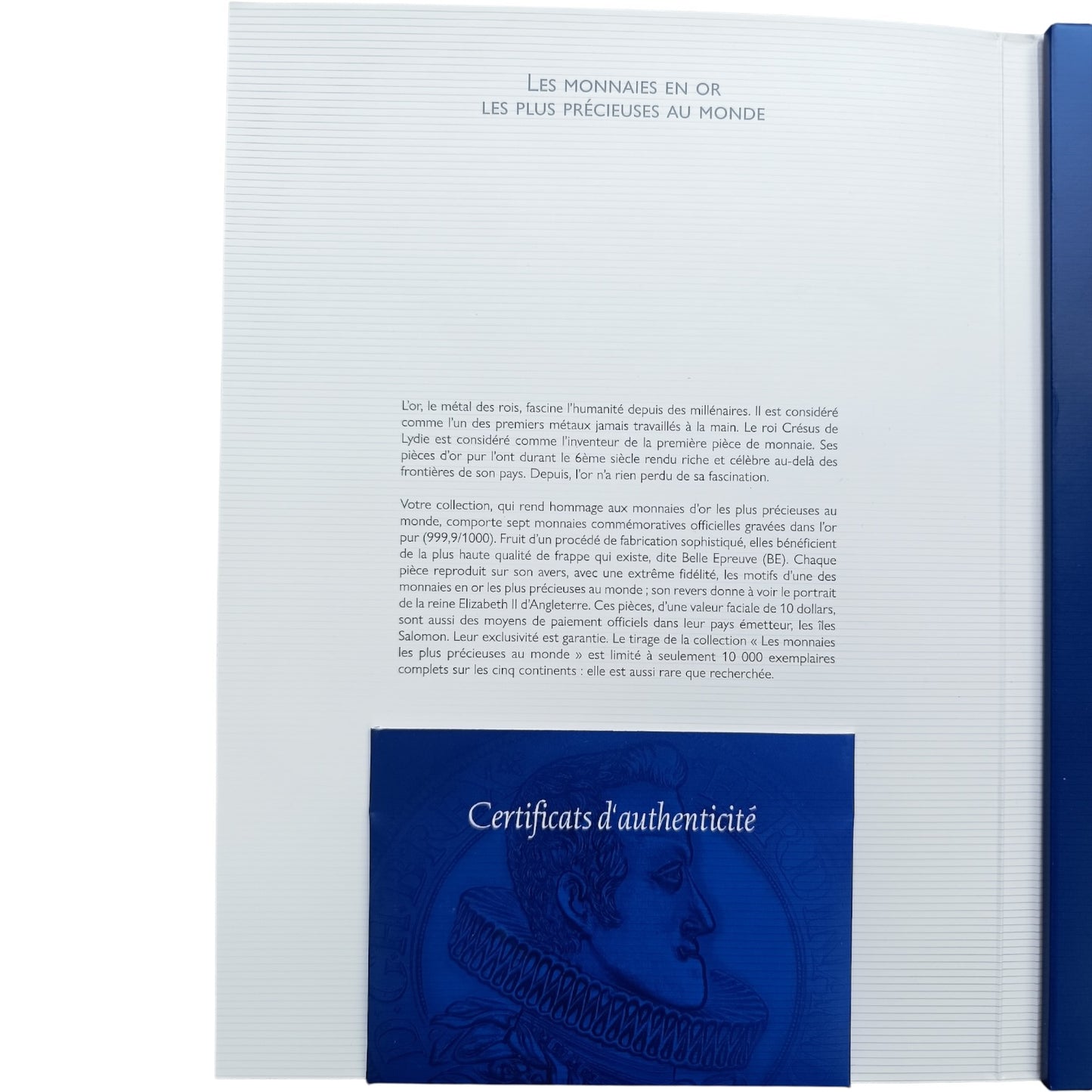 Coffret Îles Salomon 2018 7 pièces de 10 Dollars 1/100ème Once Or .999 BE